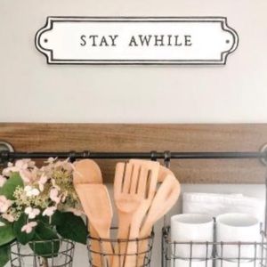 Stay Awhile' Wall Sign Cream/Black - Hearth & Hand™ with Magnolia